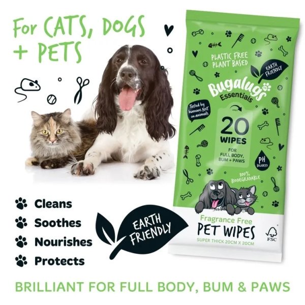Bugalugs - Pet Wipes 20 Pack