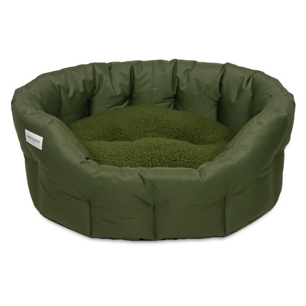 Round Waterproof Bed Forest Green