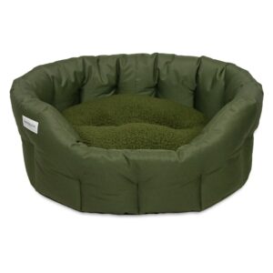 Round Waterproof Bed Forest Green